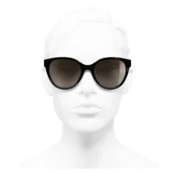 Chanel - Butterfly Sunglasses - Black Beige Brown - Chanel Eyewear - Avvenice