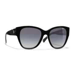 Chanel - Butterfly Sunglasses - Black Gray - Chanel Eyewear - Avvenice