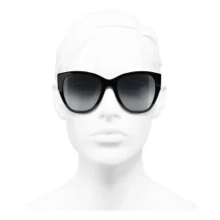 Chanel - Butterfly Sunglasses - Black Gray - Chanel Eyewear - Avvenice