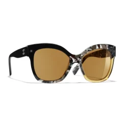 Chanel - Butterfly Sunglasses - Black Yellow - Chanel Eyewear - Avvenice