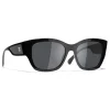Chanel - Butterfly Sunglasses - Black Gray - Chanel Eyewear - Avvenice