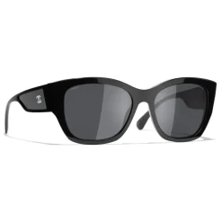 Chanel - Butterfly Sunglasses - Black Gray - Chanel Eyewear - Avvenice