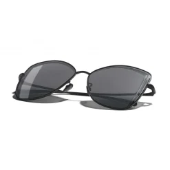 Chanel - Butterfly Sunglasses - Black Gray - Chanel Eyewear - Avvenice