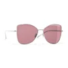 Chanel - Butterfly Sunglasses - Silver Burgundy - Chanel Eyewear - Avvenice