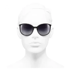 Chanel - Butterfly Sunglasses - Black Gray - Chanel Eyewear - Avvenice