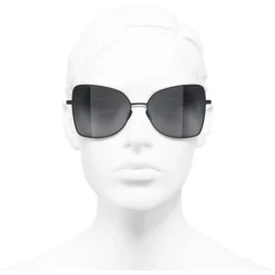 Chanel - Butterfly Sunglasses - Black Gray - Chanel Eyewear - Avvenice