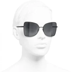 Chanel - Butterfly Sunglasses - Black Gray - Chanel Eyewear - Avvenice