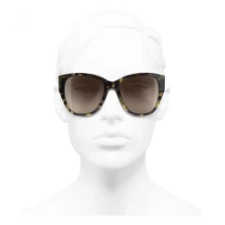 Chanel - Butterfly Sunglasses - Green Tortoise Brown - Chanel Eyewear - Avvenice