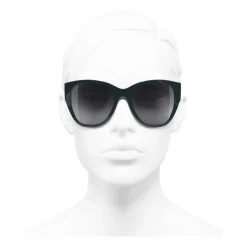 Chanel - Butterfly Sunglasses - Dark Green Gray - Chanel Eyewear - Avvenice