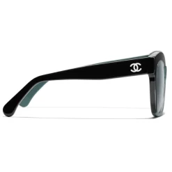 Chanel - Butterfly Sunglasses - Black Green Blue - Chanel Eyewear - Avvenice
