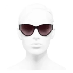 Chanel - Cat Eye Sunglasses - Burgundy - Chanel Eyewear - Avvenice