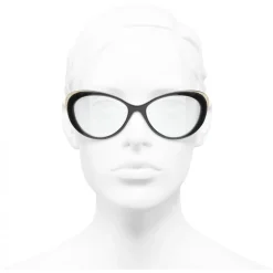 Chanel - Cat Eye Sunglasses - Black Trasparent - Chanel Eyewear - Avvenice