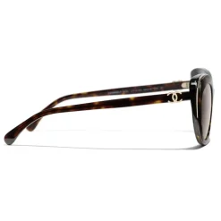 Chanel - Cat Eye Sunglasses - Dark Tortoise Brown - Chanel Eyewear - Avvenice