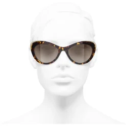 Chanel - Cat Eye Sunglasses - Dark Tortoise Brown - Chanel Eyewear - Avvenice