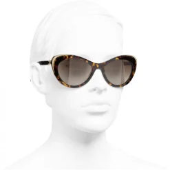 Chanel - Cat Eye Sunglasses - Dark Tortoise Brown - Chanel Eyewear - Avvenice