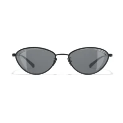 Chanel - Cat Eye Sunglasses - Black Gray - Chanel Eyewear - Avvenice