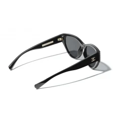 Chanel - Cat Eye Sunglasses - Black Gray - Chanel Eyewear - Avvenice