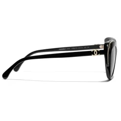 Chanel - Cat Eye Sunglasses - Black Gray - Chanel Eyewear - Avvenice