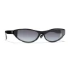 Chanel - Cat Eye Sunglasses - Black Gray - Chanel Eyewear - Avvenice