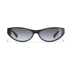 Chanel - Cat Eye Sunglasses - Black Gray - Chanel Eyewear - Avvenice