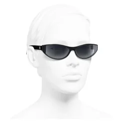 Chanel - Cat Eye Sunglasses - Black Gray - Chanel Eyewear - Avvenice