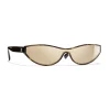 Chanel - Cat Eye Sunglasses - Dark Tortoise Gold - Chanel Eyewear - Avvenice