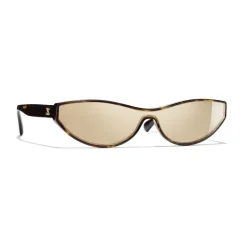 Chanel - Cat Eye Sunglasses - Dark Tortoise Gold - Chanel Eyewear - Avvenice