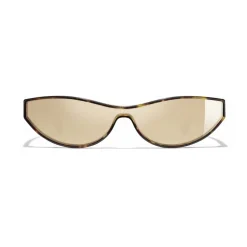 Chanel - Cat Eye Sunglasses - Dark Tortoise Gold - Chanel Eyewear - Avvenice