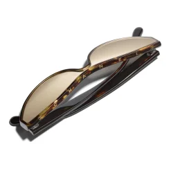 Chanel - Cat Eye Sunglasses - Dark Tortoise Gold - Chanel Eyewear - Avvenice