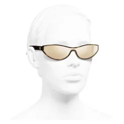 Chanel - Cat Eye Sunglasses - Dark Tortoise Gold - Chanel Eyewear - Avvenice