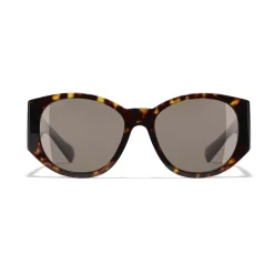 Chanel - Oval Sunglasses - Dark Tortoise Brown - Chanel Eyewear - Avvenice