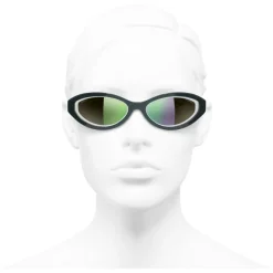 Chanel - Oval Sunglasses - Dark Green - Chanel Eyewear - Avvenice