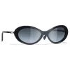 Chanel - Oval Sunglasses - Dark Blue - Chanel Eyewear - Avvenice