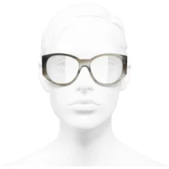 Chanel - Oval Sunglasses - Gray Transparent - Chanel Eyewear - Avvenice