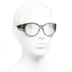 Chanel - Oval Sunglasses - Gray Transparent - Chanel Eyewear - Avvenice