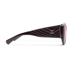 Chanel - Oval Sunglasses - Burgundy - Chanel Eyewear - Avvenice