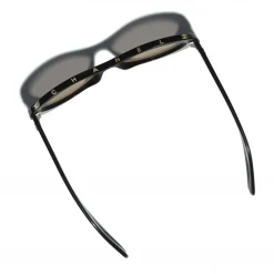 Chanel - Oval Sunglasses - Black Gold Mirror - Chanel Eyewear - Avvenice