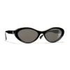 Chanel - Oval Sunglasses - Black Beige Brown - Chanel Eyewear - Avvenice