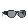 Chanel - Oval Sunglasses - Dark Green Gray - Chanel Eyewear - Avvenice
