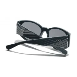 Chanel - Oval Sunglasses - Dark Green Gray - Chanel Eyewear - Avvenice
