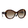 Chanel - Oval Sunglasses - Dark Tortoise Brown - Chanel Eyewear - Avvenice
