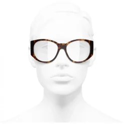 Chanel - Oval Sunglasses - Dark Tortoise Transparent - Chanel Eyewear - Avvenice