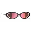 Chanel - Oval Sunglasses - Dark Red - Chanel Eyewear - Avvenice