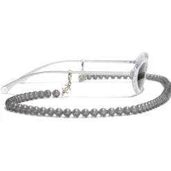Chanel - Oval Sunglasses - Transparent Gray - Chanel Eyewear - Avvenice