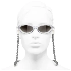 Chanel - Oval Sunglasses - Transparent Gray - Chanel Eyewear - Avvenice