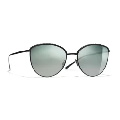 Chanel - Pantos Sunglasses - Black Green Mirror - Chanel Eyewear - Avvenice