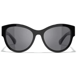 Chanel - Pantos Sunglasses - Black Gray - Chanel Eyewear - Avvenice