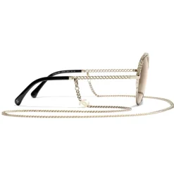 Chanel - Pantos Sunglasses - Gold Brown - Chanel Eyewear - Avvenice