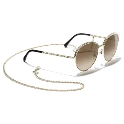 Chanel - Pantos Sunglasses - Gold Brown - Chanel Eyewear - Avvenice