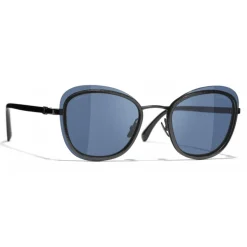 Chanel - Pantos Sunglasses - Black Blue - Chanel Eyewear - Avvenice